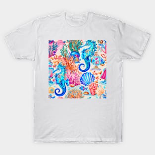 Seahorses and coral reef T-Shirt